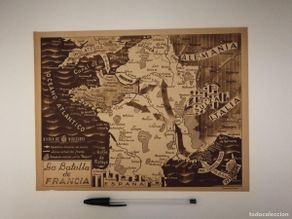 Militaria: ANTIGUO ANUNCIO ENCARTONADO -A4- LA BATALLA DE FRANCIA- SEGUNDA-GUERRA-MUNDIAL- DISEÑO CORONINAS